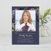 Invitation Photo du 19e anniversaire de la fête Moody Purple  (Debout devant)