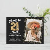 Invitation Photo du 21e anniversaire (Debout devant)