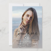 Invitation photo du 21e anniversaire moderne (Devant)