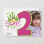 Invitation Photo du 2e anniversaire de Taco Fiesta (Devant)