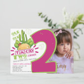 Invitation Photo du 2e anniversaire de Taco Fiesta (Debout devant)