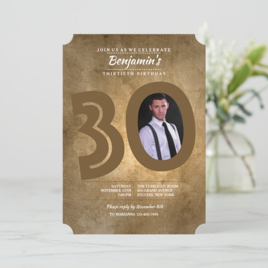 Invitation photo du 30e anniversaire (Debout devant)