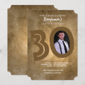 Invitation photo du 30e anniversaire (Devant / Derrière)