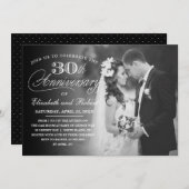 Invitation photo du 30e anniversaire de la fête (Devant / Derrière)