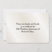 Invitation Photo du 30e anniversaire de mariage Black Swirl & (Dos)