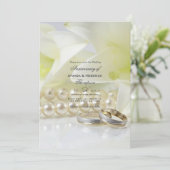 Invitation Photo du 30e anniversaire de mariage perle (Debout devant)