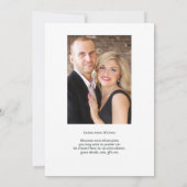 Invitation Photo du 30e anniversaire de mariage perle (Dos)