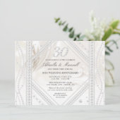 Invitation Photo du 30e anniversaire de perle (Debout devant)