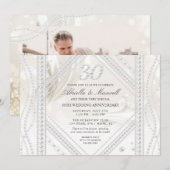 Invitation Photo du 30e anniversaire de perle (Devant / Derrière)