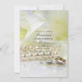 Invitation Photo du 30ème anniversaire de mariage de perle (Devant)