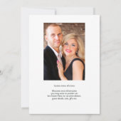 Invitation Photo du 30ème anniversaire de mariage de perle (Dos)