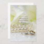 Invitation Photo du 30ème anniversaire de mariage de perle (Devant / Derrière)