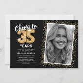 Invitation Photo du 35e anniversaire de l'année (Devant)