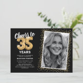 Invitation Photo du 35e anniversaire de l'année (Debout devant)