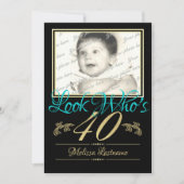 Invitation Photo du 40e anniversaire (Devant)