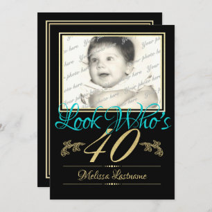 Invitation Photo du 40e anniversaire