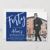 Invitation Photo du 40e anniversaire de la fête (Devant)