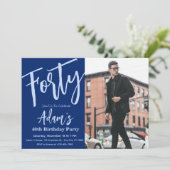 Invitation Photo du 40e anniversaire de la fête (Debout devant)