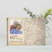 Invitation photo du 40e anniversaire de mariage (Debout devant)