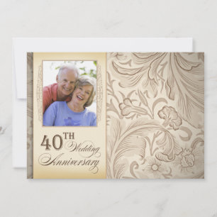Invitation photo du 40e anniversaire de mariage