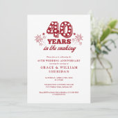 Invitation Photo du 40e anniversaire du Mariage (Debout devant)