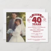 Invitation Photo du 40e anniversaire du Mariage de Ruby (Devant)