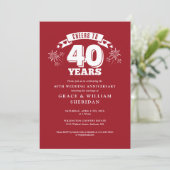 Invitation Photo du 40e anniversaire du Mariage Ruby (Debout devant)