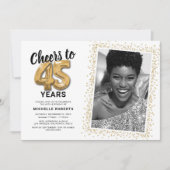 Invitation Photo du 45e anniversaire de l'année (Devant)