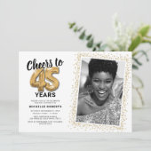 Invitation Photo du 45e anniversaire de l'année (Debout devant)