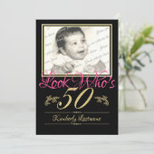 Invitation Photo du 50e anniversaire (Debout devant)