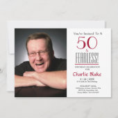 Invitation Photo du 50e anniversaire de la fête (Devant)