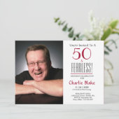 Invitation Photo du 50e anniversaire de la fête (Debout devant)