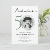 Invitation Photo du 50e anniversaire de la fête (Debout devant)