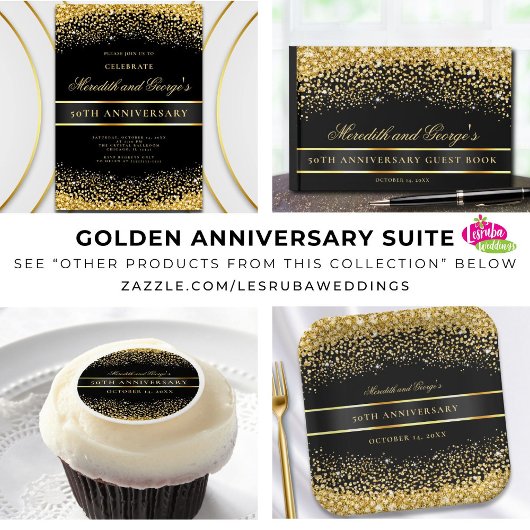 Invitation Photo du 50e anniversaire de l'or noir