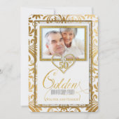 Invitation Photo du 50e anniversaire de mariage (Devant)