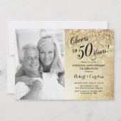 Invitation Photo du 50e anniversaire de mariage en or (Devant)