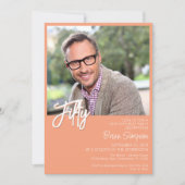 Invitation Photo du 50e anniversaire de Peach (Devant)