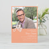 Invitation Photo du 50e anniversaire de Peach (Debout devant)