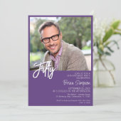 Invitation Photo du 50e anniversaire de Purple (Debout devant)