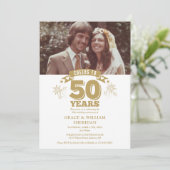 Invitation Photo du 50e anniversaire du Mariage (Debout devant)