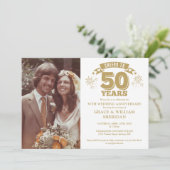 Invitation Photo du 50e anniversaire du Mariage (Debout devant)