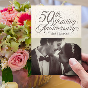 Invitation photo du 50e anniversaire du Mariage