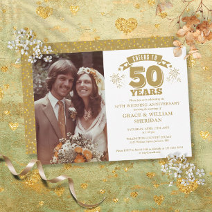 Invitation Photo du 50e anniversaire du Mariage