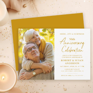 Invitation Photo du 50e anniversaire du Mariage de surprise m