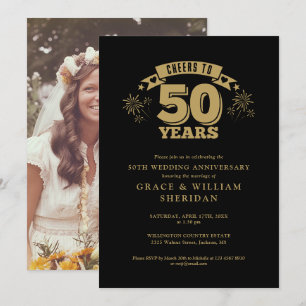 Invitation Photo Du 50e Anniversaire Du Mariage D'Or