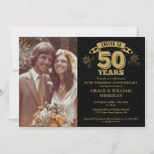 Invitation Photo Du 50e Anniversaire Du Mariage D'Or (Devant)