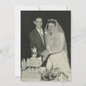 Invitation Photo du 50e anniversaire du Mariage marié (Dos)