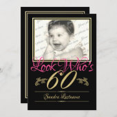 Invitation Photo du 60e anniversaire (Devant / Derrière)