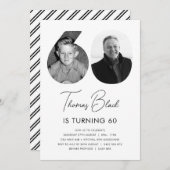 Invitation photo du 60e anniversaire (Devant / Derrière)