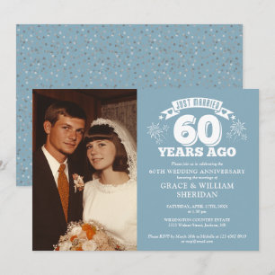 Invitation Photo du 60e anniversaire du Mariage marié